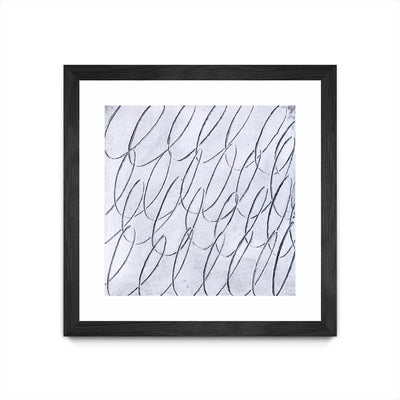 "Contemplating Style" Matted and Framed Black 36x36 Wall Art