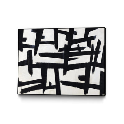 "Native Maze" Canvas Framed Black 40x30 Wall Art