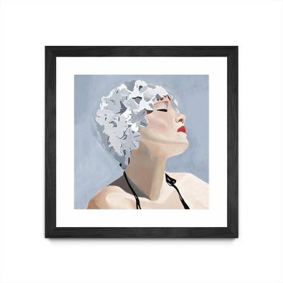 "Getting My Tan On" Matted and Framed Black 30x30 Wall Art