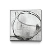 \"Lucent Sphere\" Canvas Framed Black 20x20 Wall Art