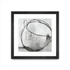 \"Lucent Sphere\" Matted and Framed Black 30x30 Wall Art