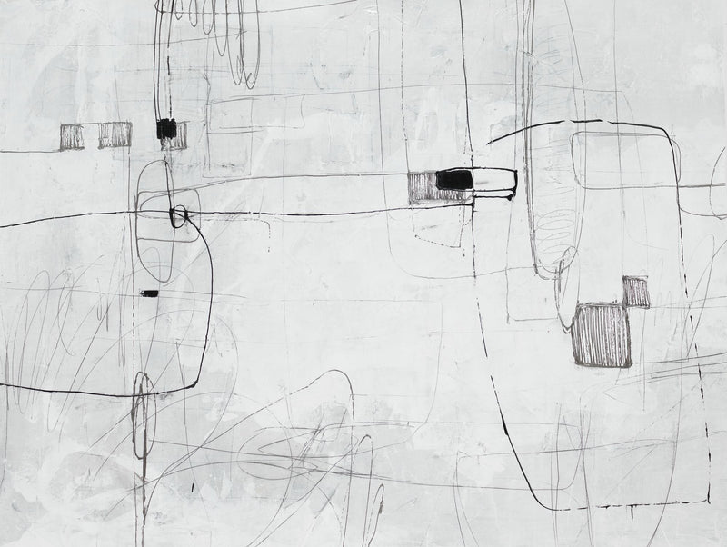 \"Parkour\" Canvas Framed Black 40x30 Wall Art