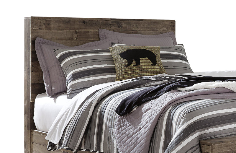 Derekson Panel Headboard, Grey - Full Size