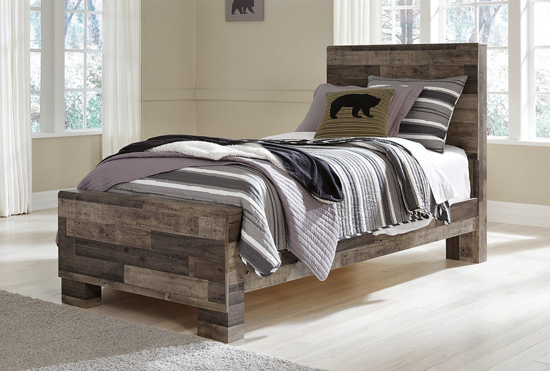 Derekson Panel Headboard for Kids, Grey - Twin Size