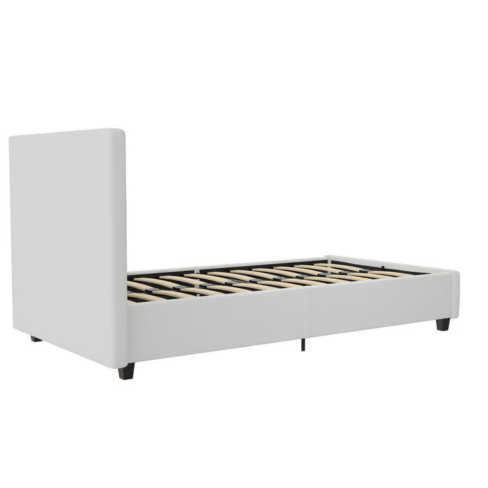 Dorel Home Atwater Living Dana Twin Upholstered Bed - White
