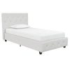 Dorel Home Atwater Living Dana Twin Upholstered Bed - White