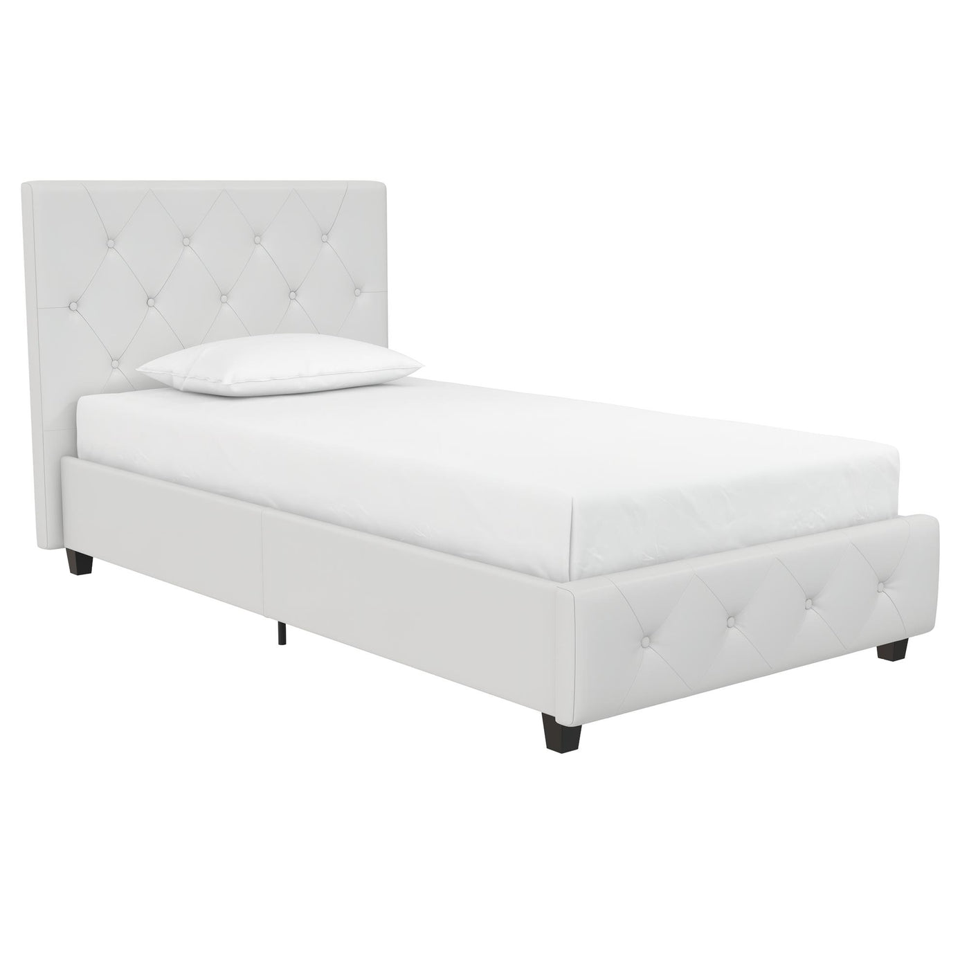 Atwater Living Dana Twin Upholstered Bed White The Brick