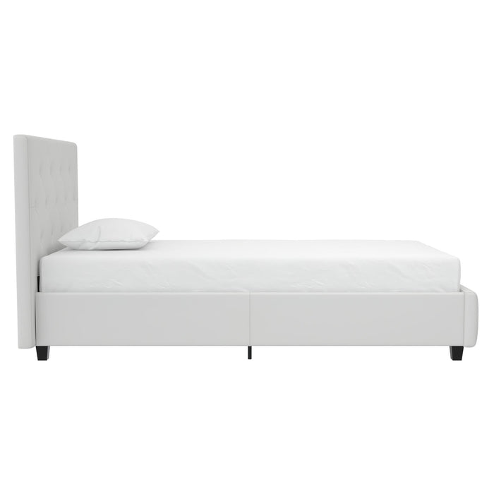 Dorel Home Atwater Living Dana Twin Upholstered Bed - White