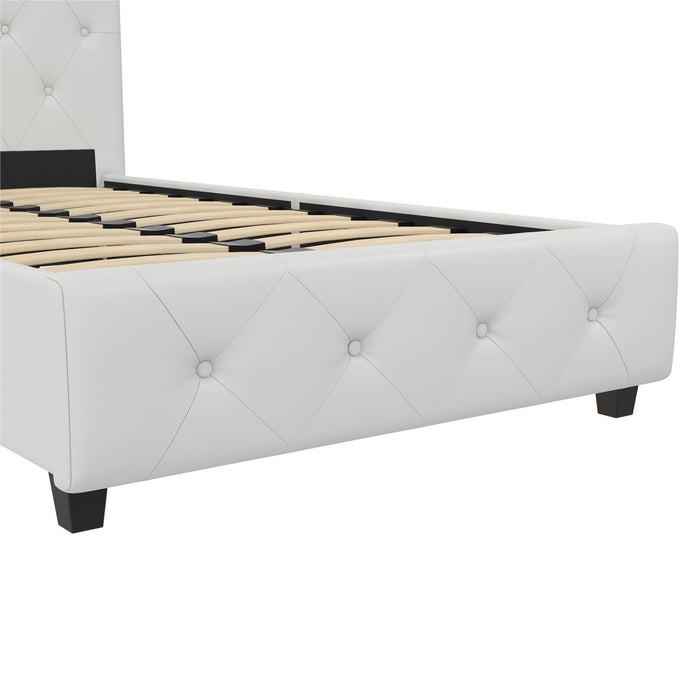 Dorel Home Atwater Living Dana Twin Upholstered Bed - White