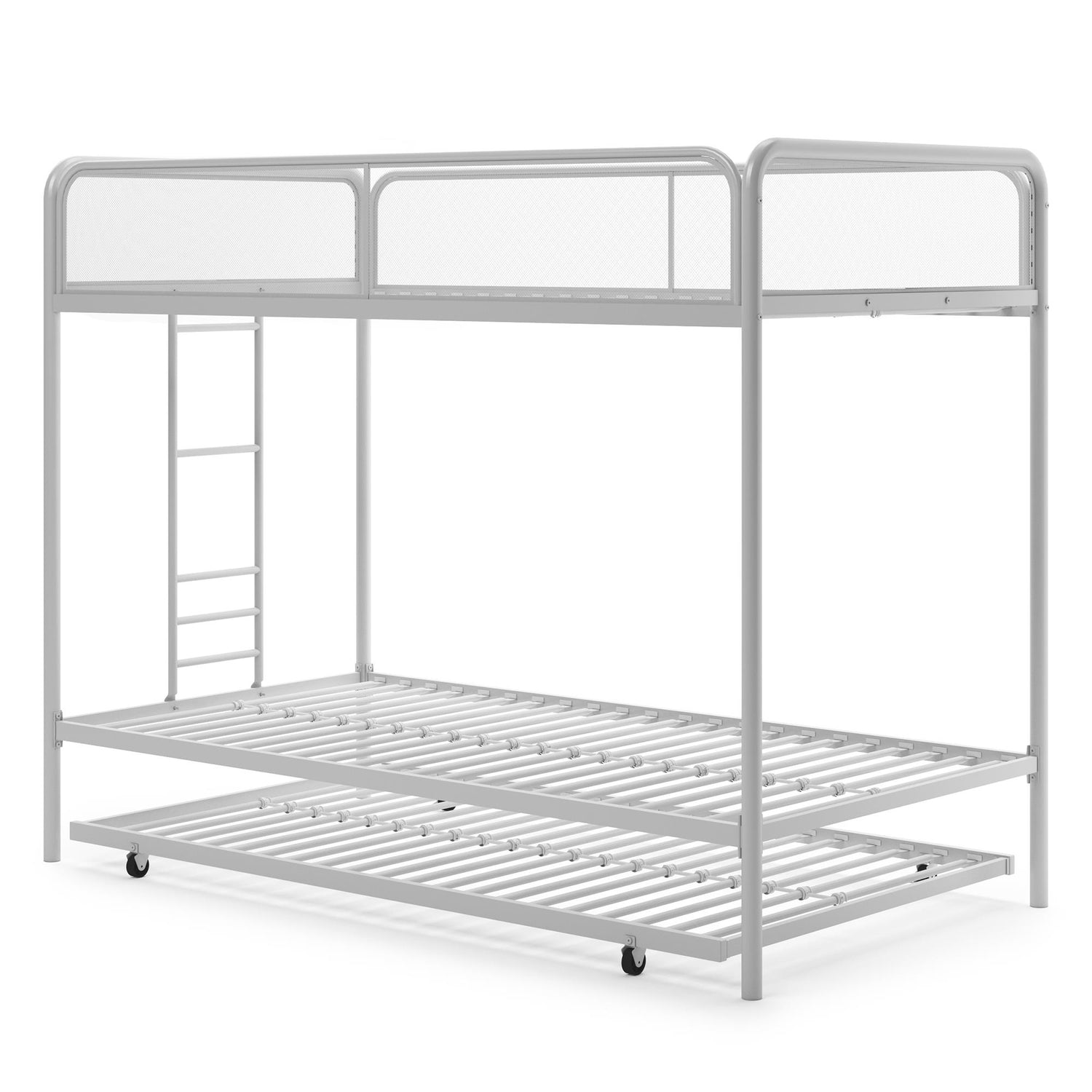 Atwater Living Elia Triple Twin Metal Bunk Bed White The Brick