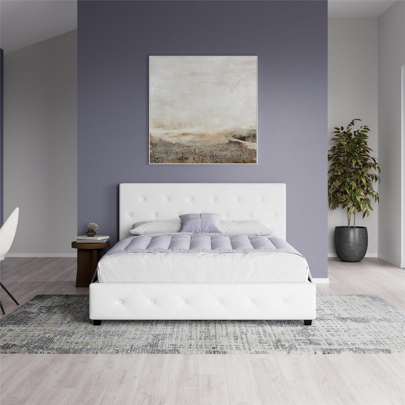 Atwater Living Dana Queen Upholstered Bed White The Brick