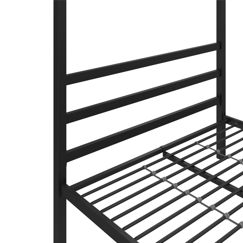 Atwater Living Cara Full Metal Canopy Bed - Black | The Brick