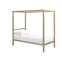 Atwater Living Cara Twin Metal Canopy Bed - Gold 