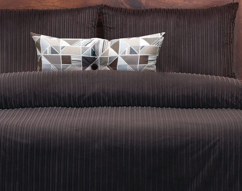 Downy Mocha 4-Piece King Duvet Cover Set