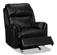 Drogba Faux Leather Power Recliner - Black 