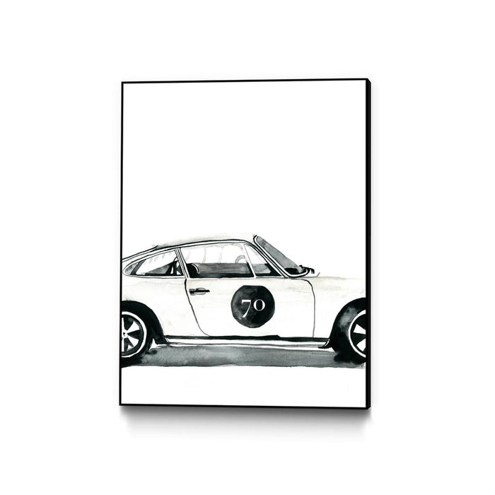 \"Porsche\" Canvas Framed Black 30x40 Wall Art