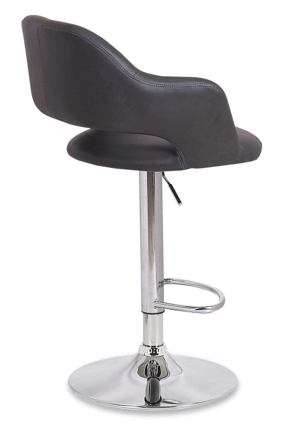Finn Barstool with Swivel Adjustable Seat, Vegan Leather Fabric