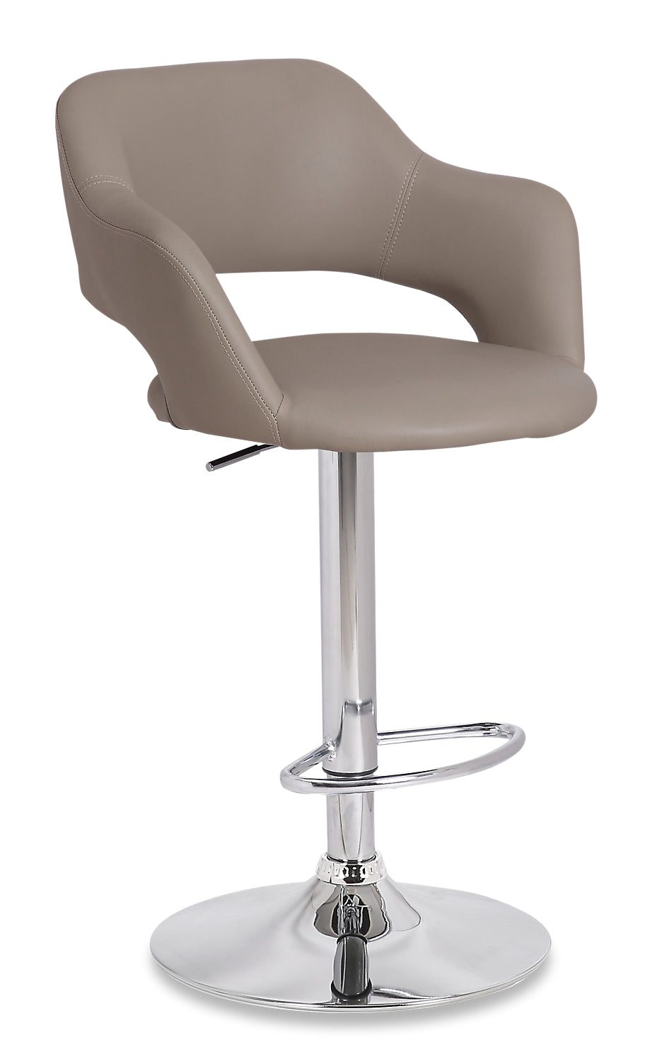 Finn Barstool with Swivel Adjustable Seat Vegan Leather Fabric The Brick