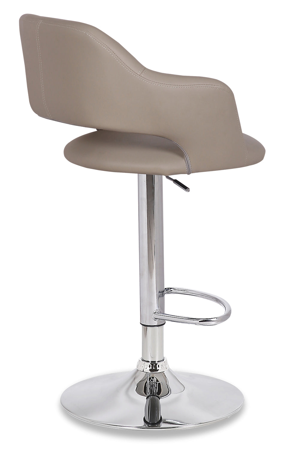 Finn Barstool with Swivel Adjustable Seat Vegan Leather Fabric The Brick