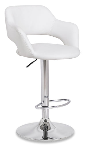 Finn Adjustable Bar Stool - White