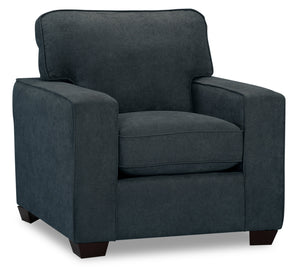 Fiona Chenille Chair - Navy|Fauteuil Fiona en chenille - bleu marine|FIONANCH