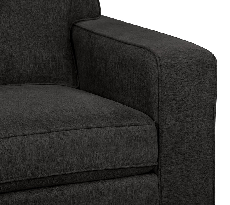 Made in Canada Fiona 58\" Chenille Fabric Twin-Size Sofa Bed with Track Arms - Grey