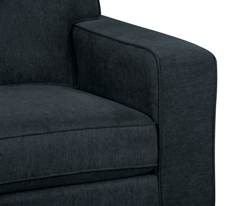 Made in Canada Fiona 74\" Chenille Fabric Full-Size Sofa Bed with Track Arms - Navy Blue