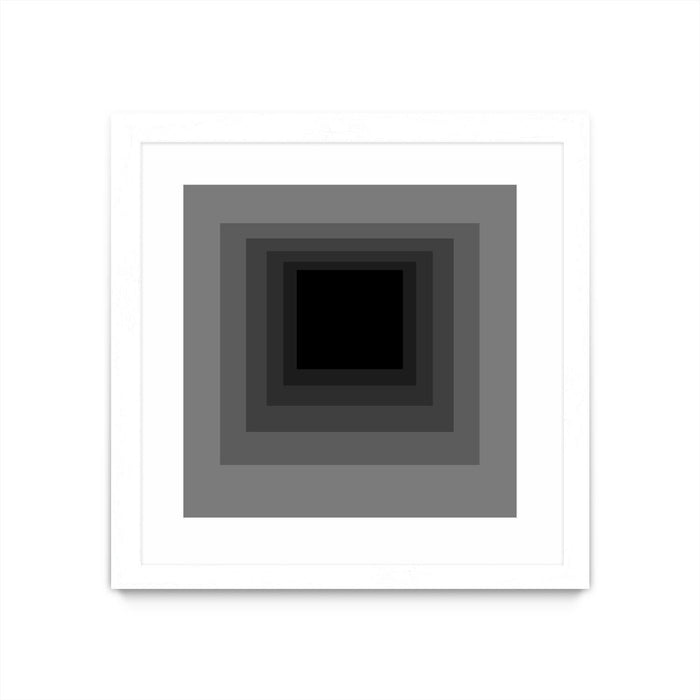 \"After Josef A\" Matted and Framed White 30x30 Wall Art