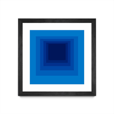 "After Josef B" Matted and Framed Black 36x36 Wall Art