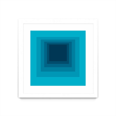 "After Josef D" Matted and Framed White 30x30 Wall Art