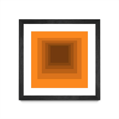 "After Josef F" Matted and Framed Black 30x30 Wall Art