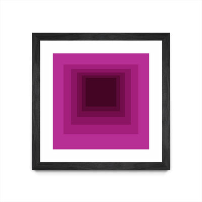 "After Josef G" Matted and Framed Black 30x30 Wall Art