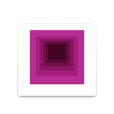 "After Josef G" Matted and Framed White 30x30 Wall Art