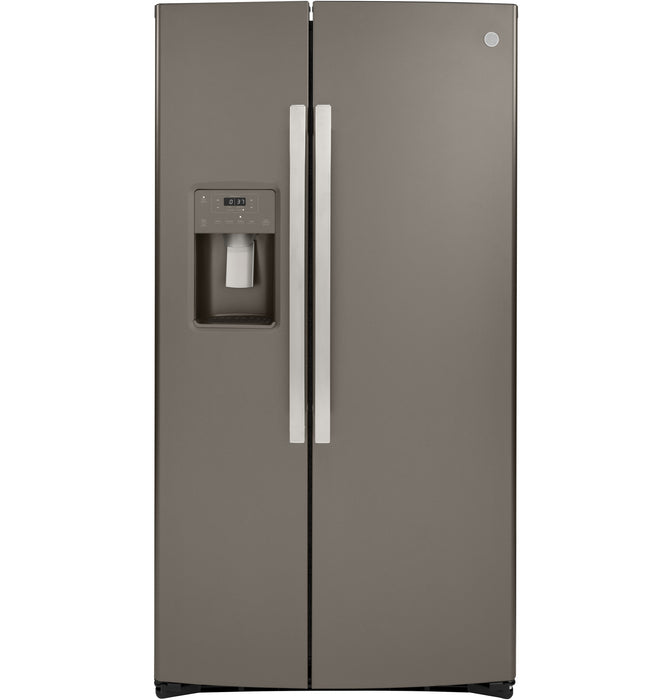 GE 36\" 25.1 Cu. Ft. Side-by-Side Refrigerator - Slate - GSS25IMNES