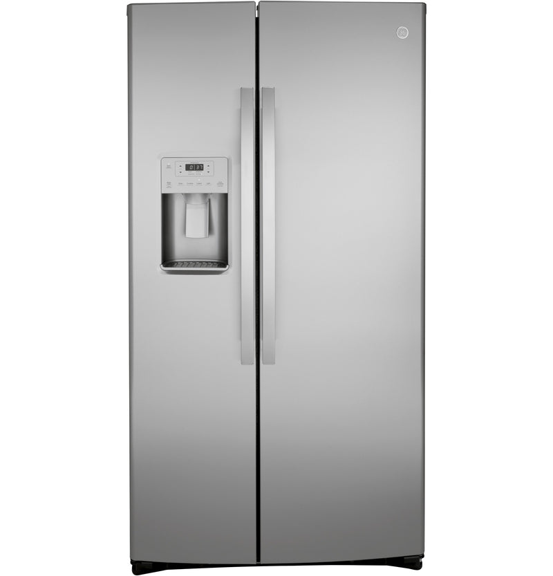 GE 25.2 Cu. Ft. Side-by-Side Refrigerator - GSS25IYNFS - Refrigerator in Fingerprint Resistant Stainless Steel 