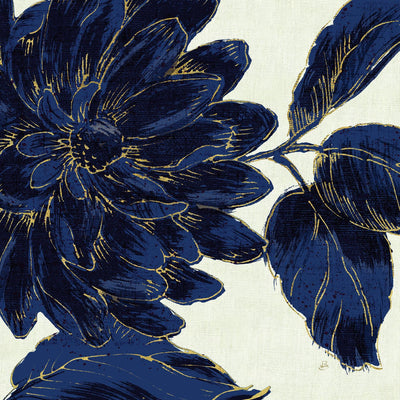 "Indigo Garden I" Giant Art 72x72 Wall Art