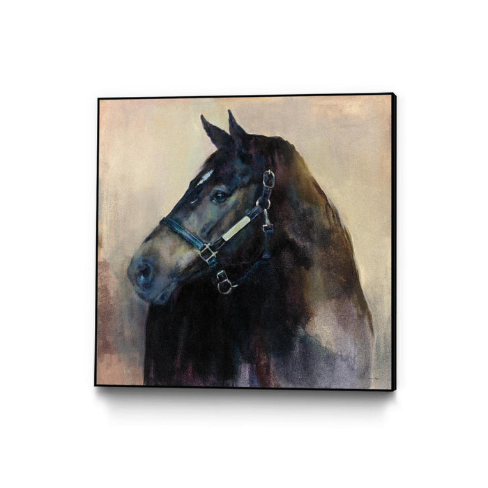 \"Ritzy\" Canvas Framed Black 20x20 Wall Art
