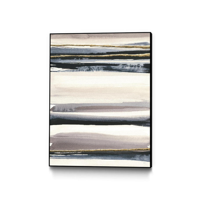 \"Gilded Grey Iii\" Canvas Framed Black 18x24 Wall Art