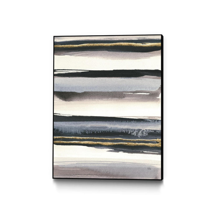 \"Gilded Grey Iv\" Canvas Framed Black 24x32 Wall Art