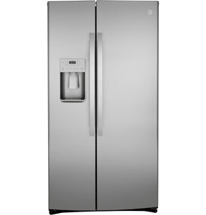 GE 21.8 Cu. Ft. Counter-Depth Side-by-Side Refrigerator - GZS22IYNFS | Réfrigérateur GE de 21,8 pi³ de profondeur comptoir à compartiments juxtaposés – GZS22IYNFS | GZS22NFS