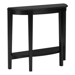 Black Half-Moon Console Table|Console noire en forme de demi-lune|D90FZH21