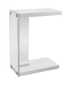 Glossy White with Tempered Glass Accent Table