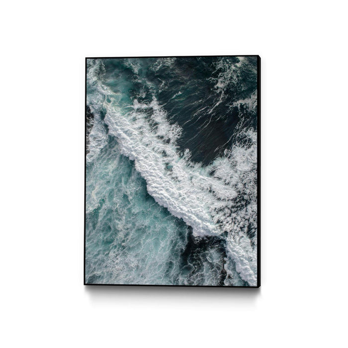 \"From Above 9\" Canvas Framed Black 30x40 Wall Art
