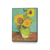 \"Three Sunflowers In A Vase, 1888\" Canvas Framed Black 18x24 Wall Art