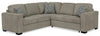 Izzy 2-Piece Chenille Sectional with Right-Facing Sleeper Sofa - Platinum