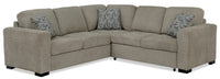 Izzy 2-Piece Chenille Sectional with Right-Facing Sleeper Sofa - Platinum 