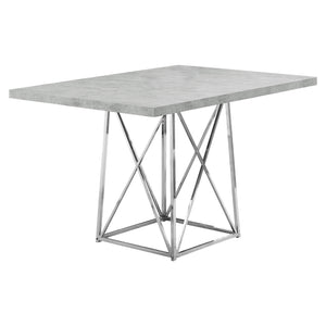 Small Rectangular Dining Table - Grey Cement-Look