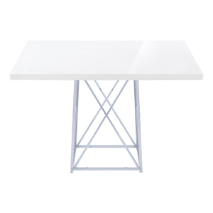 Small Rectangular Dining Table - Glossy White