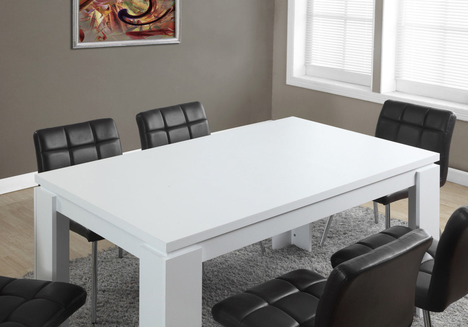 Rectangular Dining Table - White - The Brick