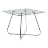 Chrome With 8mm Tempered Glass Dining Table